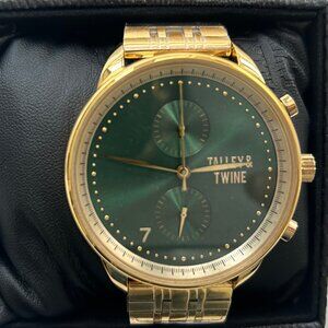 Talley & Twine Gold & Green "Money & Honey" Men's Watch